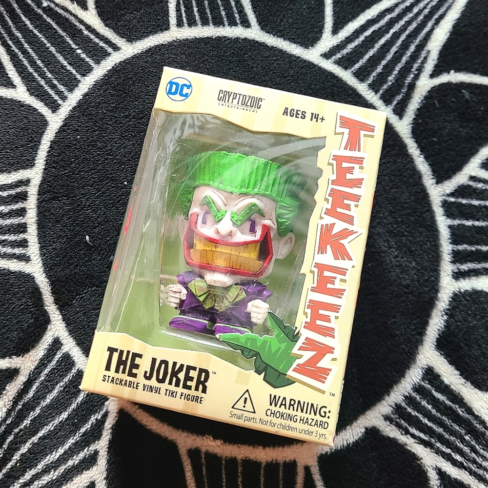 DC The Joker Teekeez stackable vinyl tiki figure.